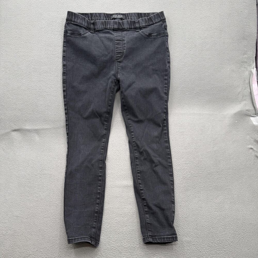 Judy Blue Jeans Womens 15/32 Black High Rise Jegging Stretch Denim Pull On
